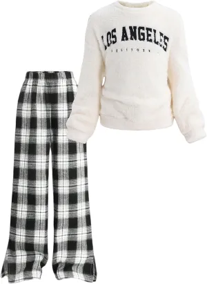 SOLY HUX Cute Clothes for Girls Sweatsuit Sets Crewneck Casual Sweatpants 2 Piece Outfits Sweatshirt and Pants