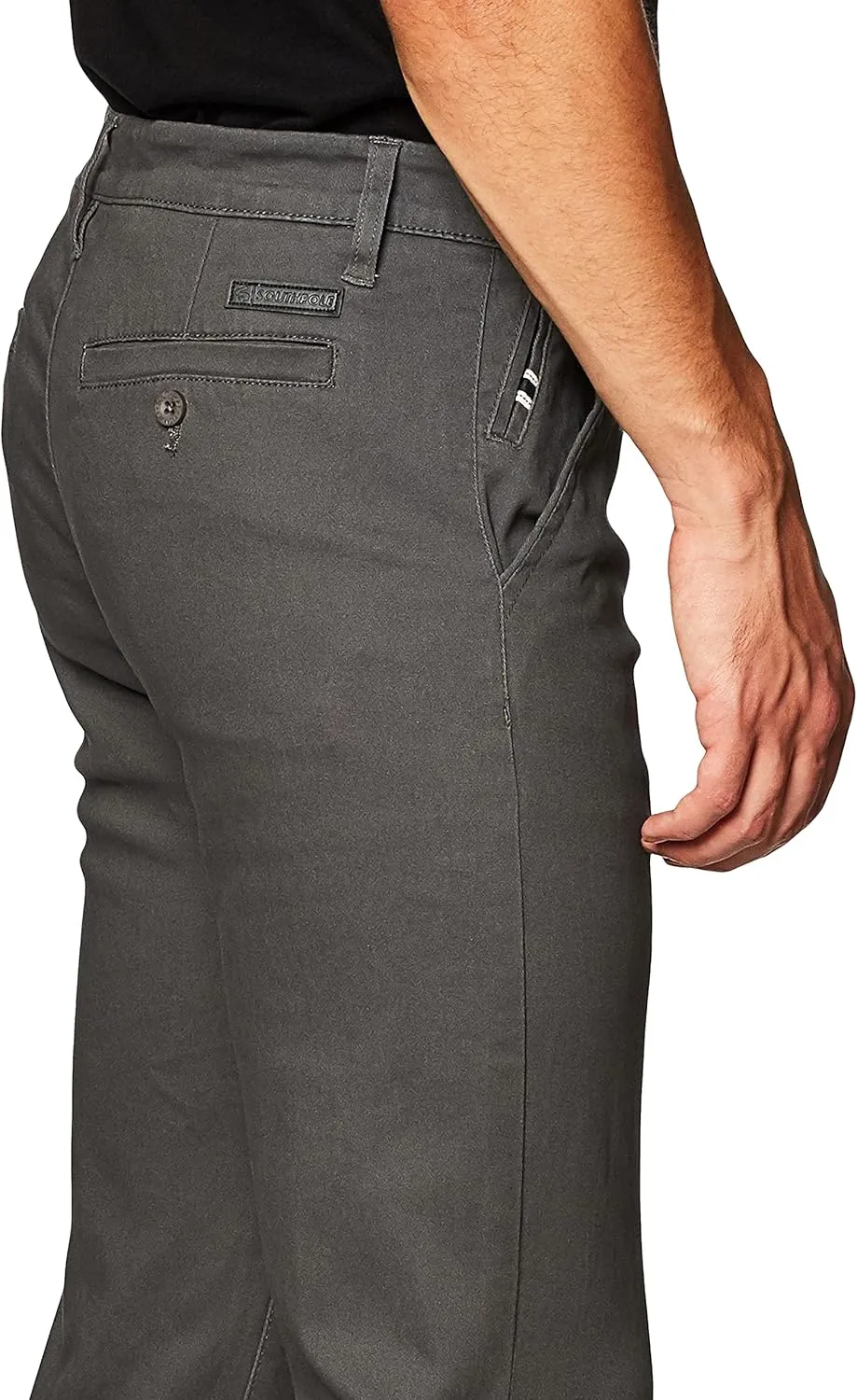 Southpole Men's Flex Stretch Basic Long Chino Pants
