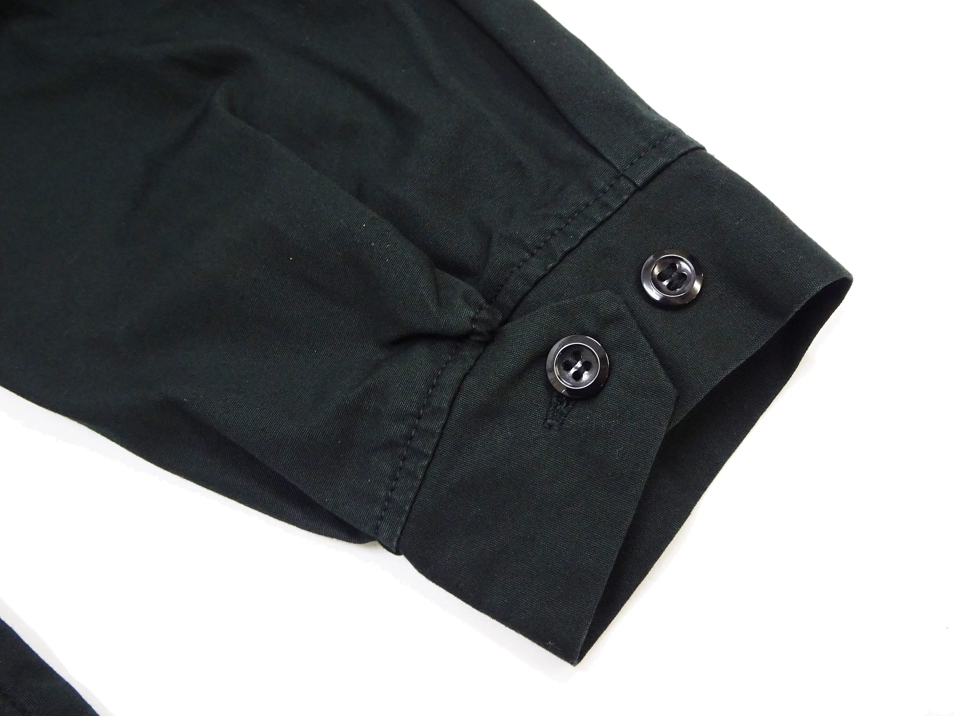Sugar Cane Jacket Men's Casual 1950s Style Lightweight Unlined Cotton Jacket SC15293 119 Black