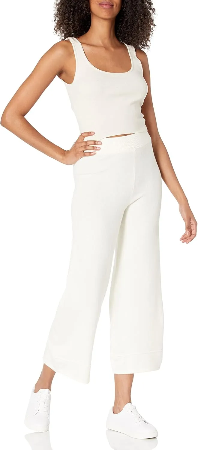 The Drop Women's Bernadette Pull-on Loose-fit Cropped Sweater Pant