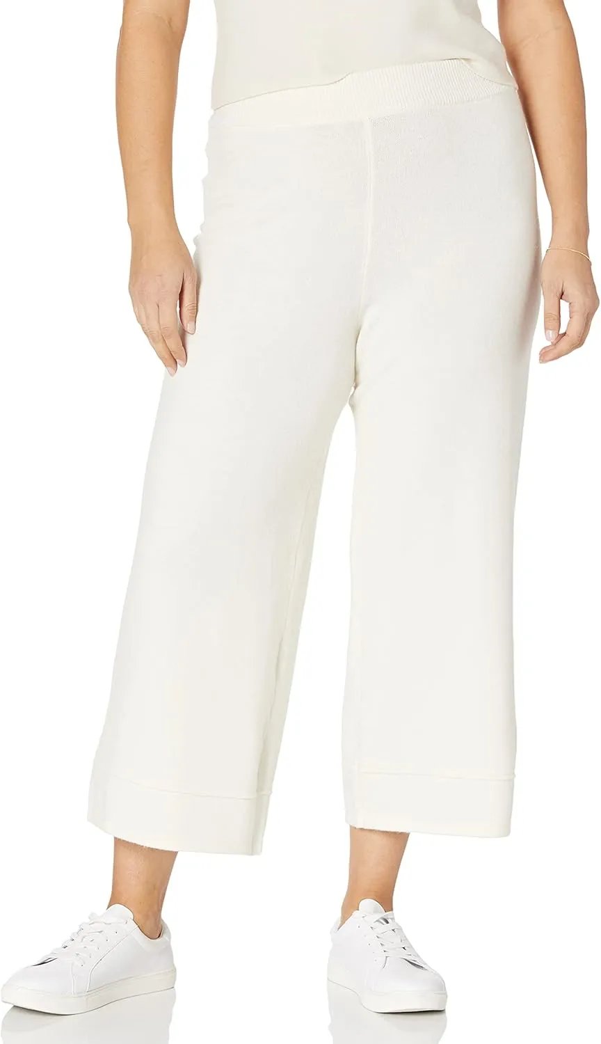The Drop Women's Bernadette Pull-on Loose-fit Cropped Sweater Pant