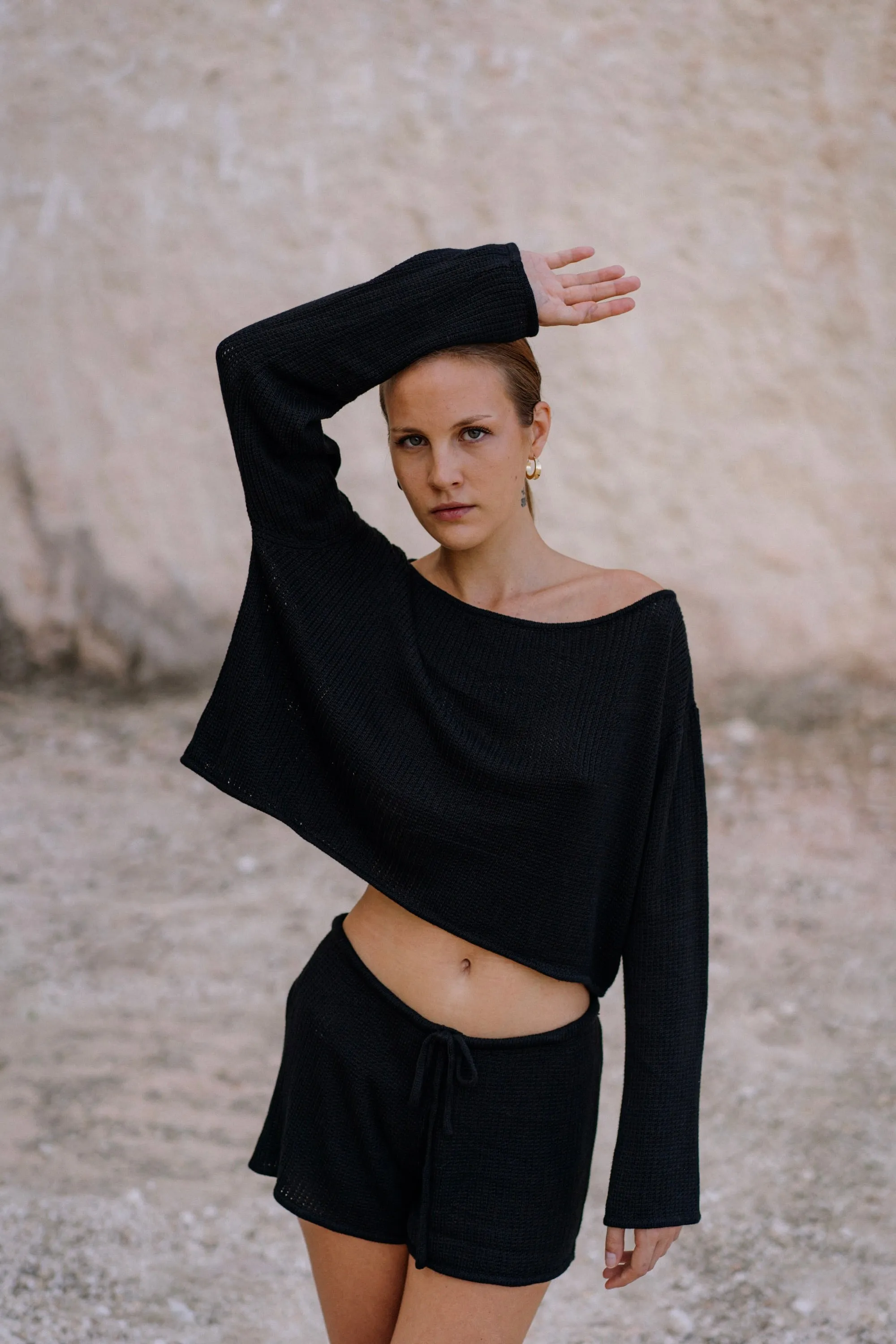 The Sands Knit Shorts - Black