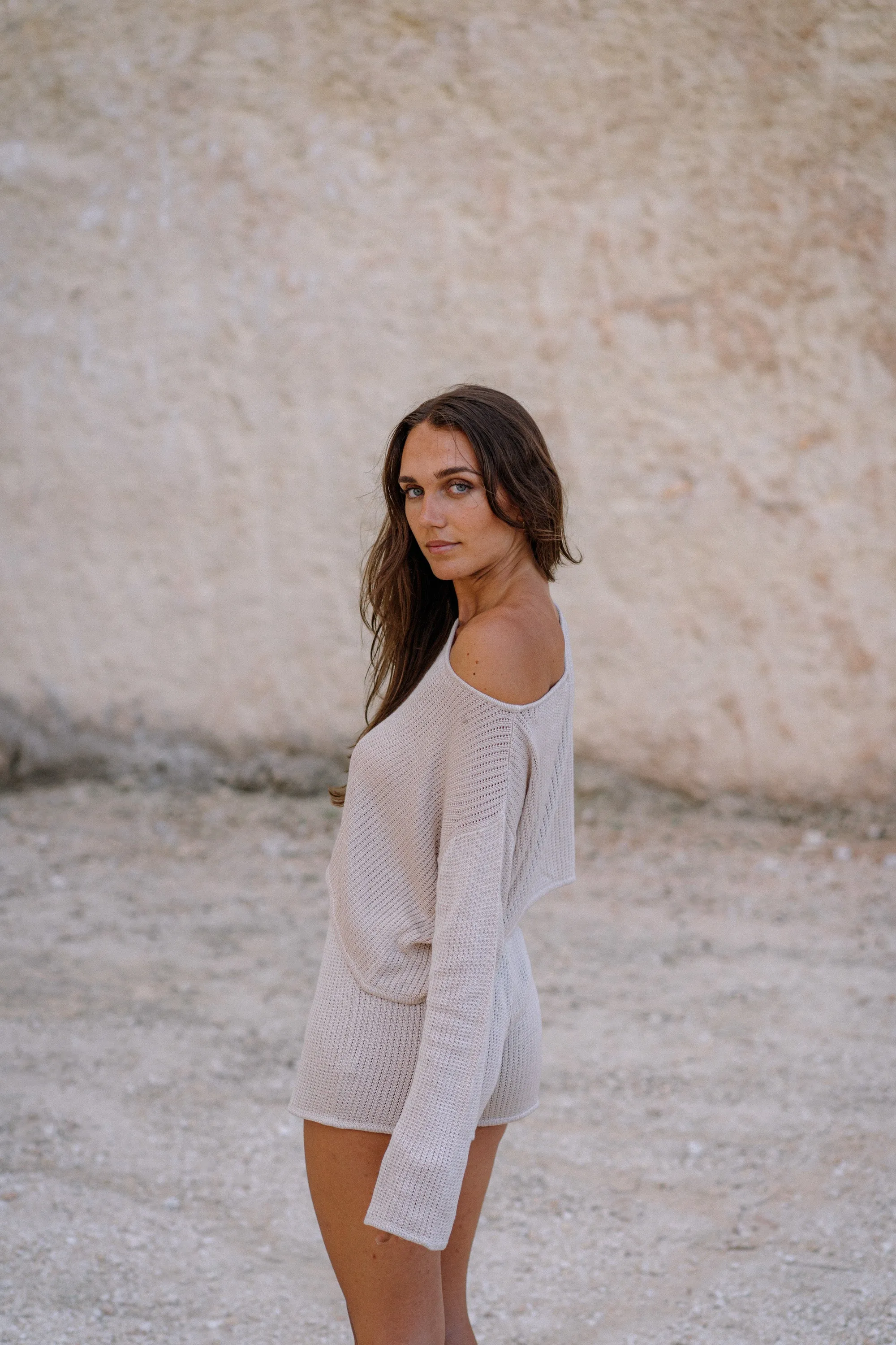 The Sands Knit Shorts - Natural