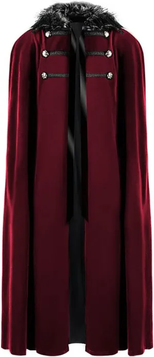 Winter Witch Cloak for Men and Women Gothic Viking Kings Cosplay Costumes Steampunk Halloween Vintage Hooded Capes