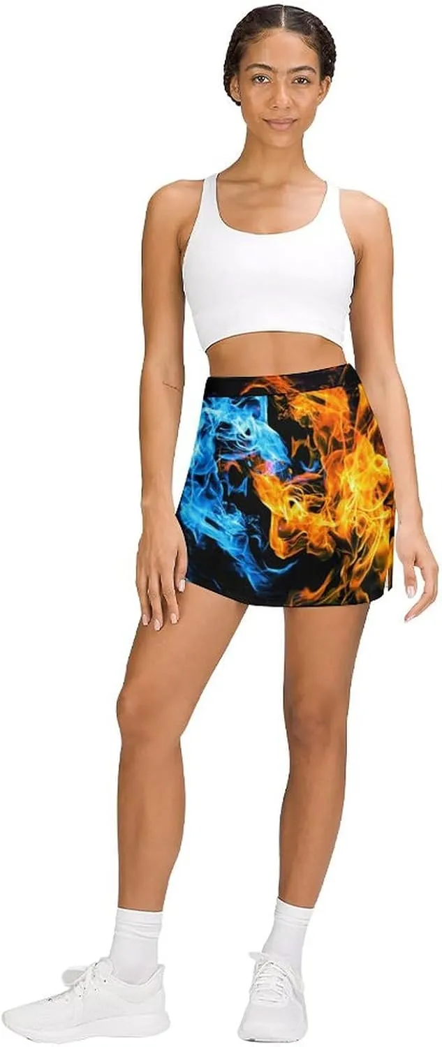 Women Athletic Tennis Skorts Golf Skirts with Pockets for Running Active Workout