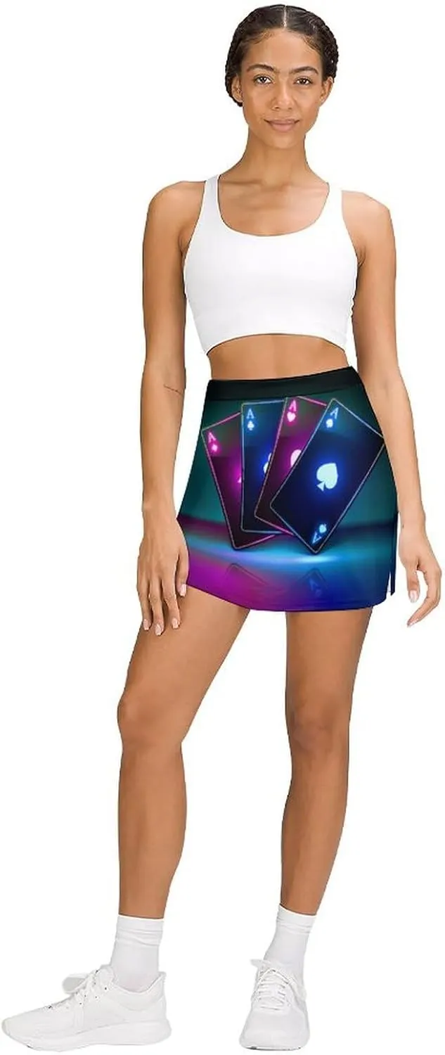 Women Athletic Tennis Skorts Golf Skirts with Pockets for Running Active Workout