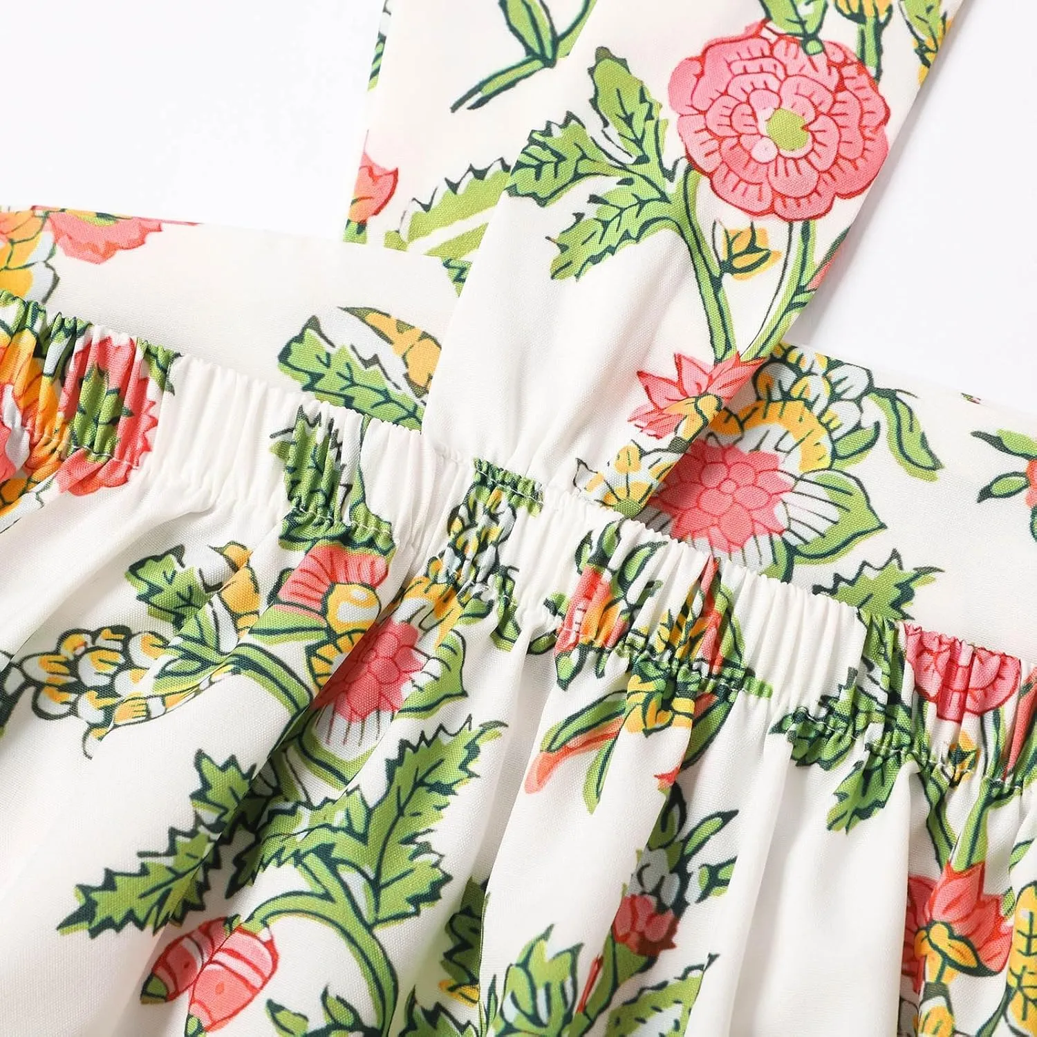 Women Floral Tie Shoulder Mini Dress Cute Square Neck Loose Fit Beach Short Dress Swing Backless Boho Vocation Sundress