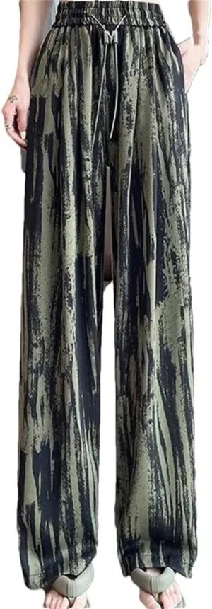 Women Wide Leg Pants High Waist Straight Trousers