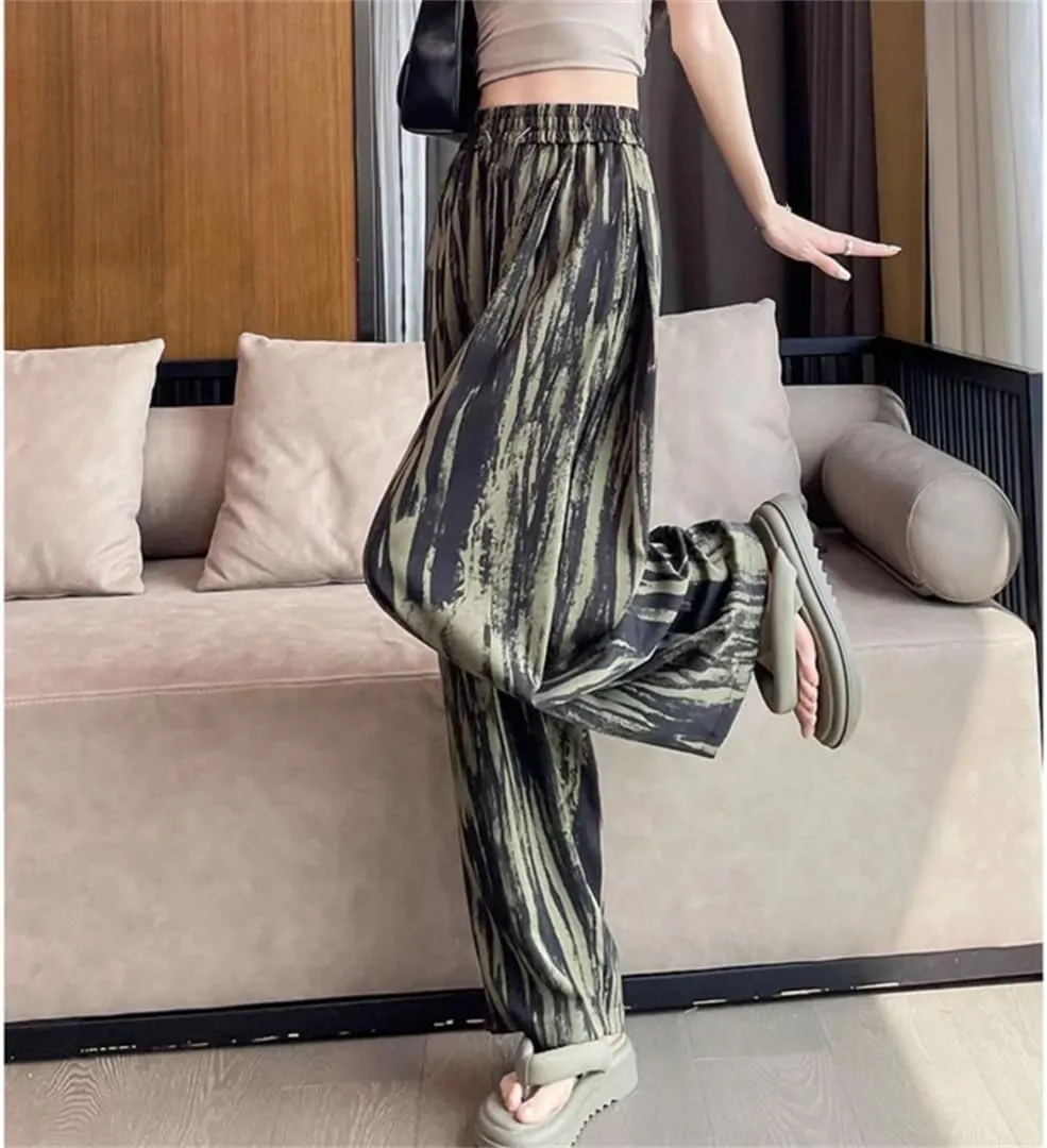 Women Wide Leg Pants High Waist Straight Trousers