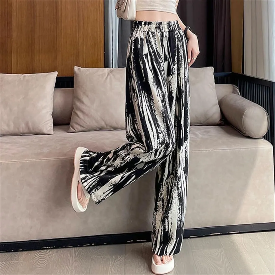 Women Wide Leg Pants High Waist Straight Trousers
