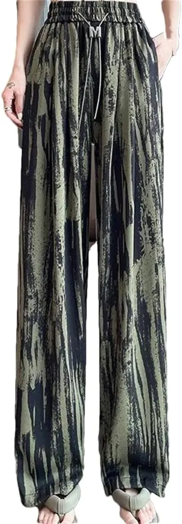 Women Wide Leg Pants High Waist Straight Trousers