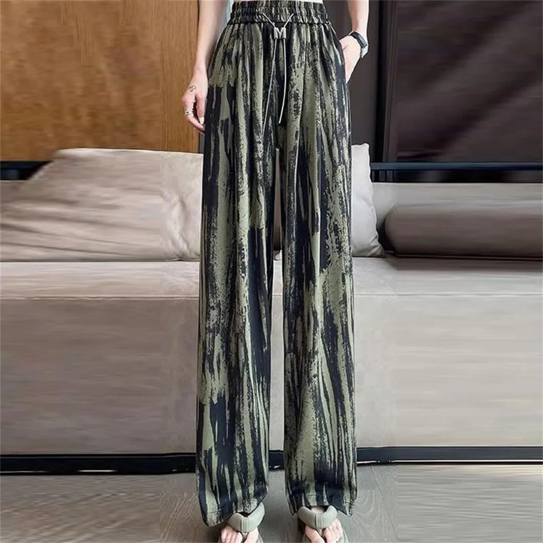 Women Wide Leg Pants High Waist Straight Trousers
