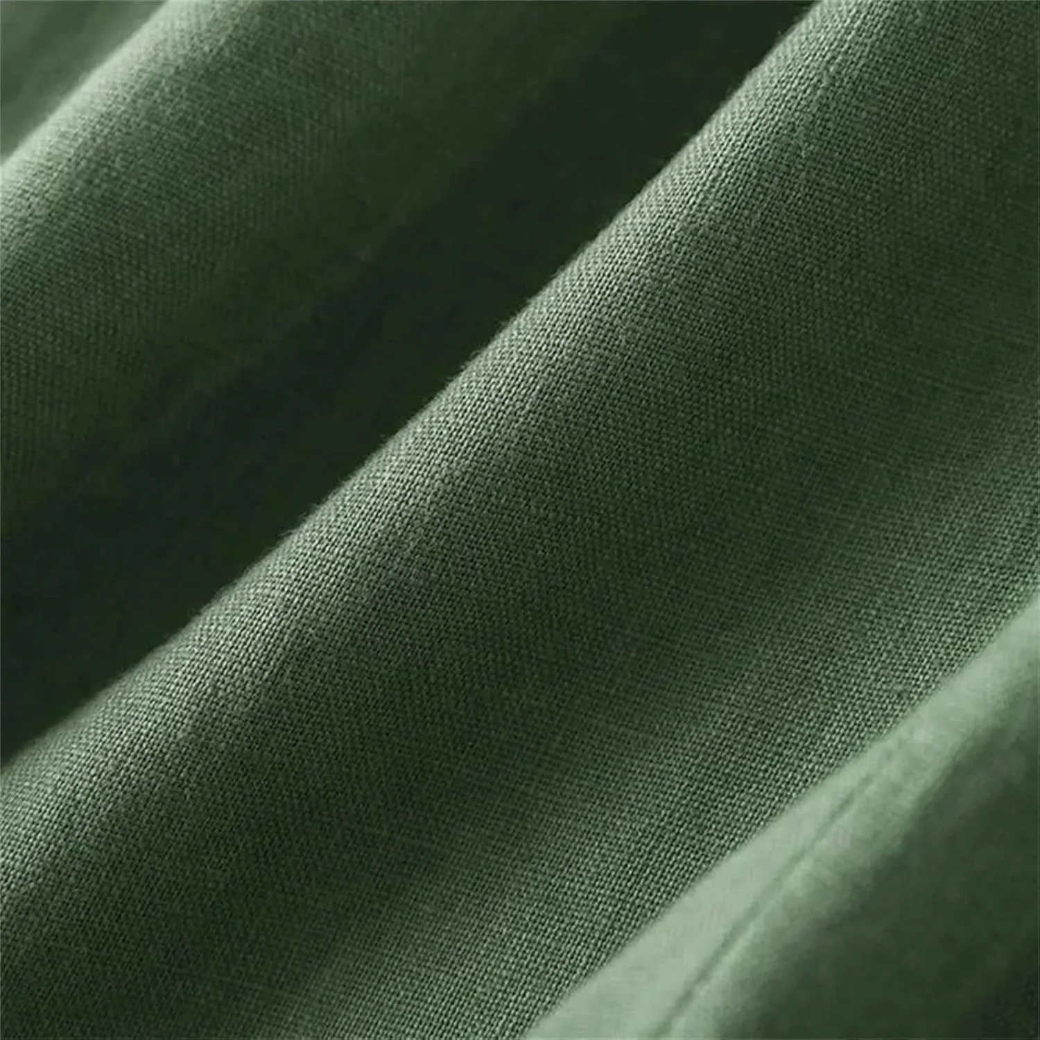 Women's Cotton Linen Wide Leg Pants - Female Summer Full Length Casual Pants, Loose High Waist Straight Trousers
