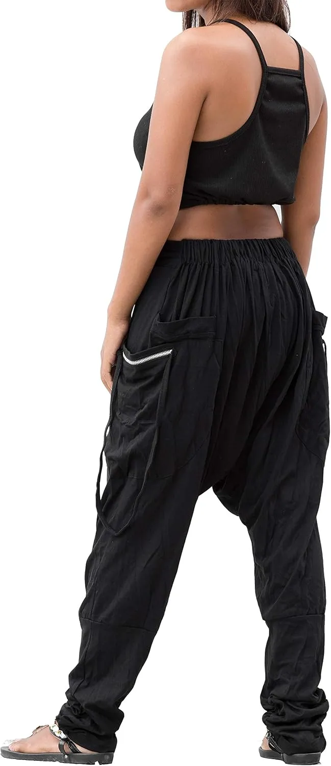 Women's Harem Loose Yoga Travel Lounge Pants with Pockets Casual Boho