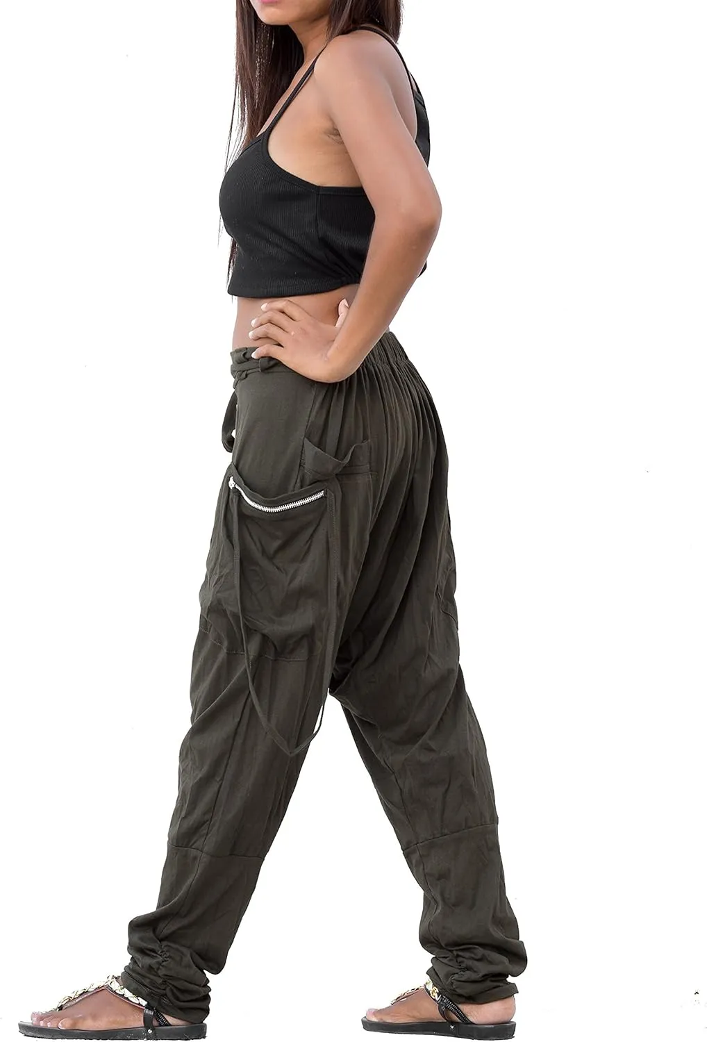 Women's Harem Loose Yoga Travel Lounge Pants with Pockets Casual Boho