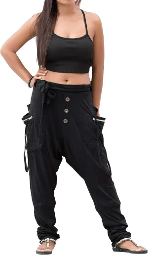 Women's Harem Loose Yoga Travel Lounge Pants with Pockets Casual Boho