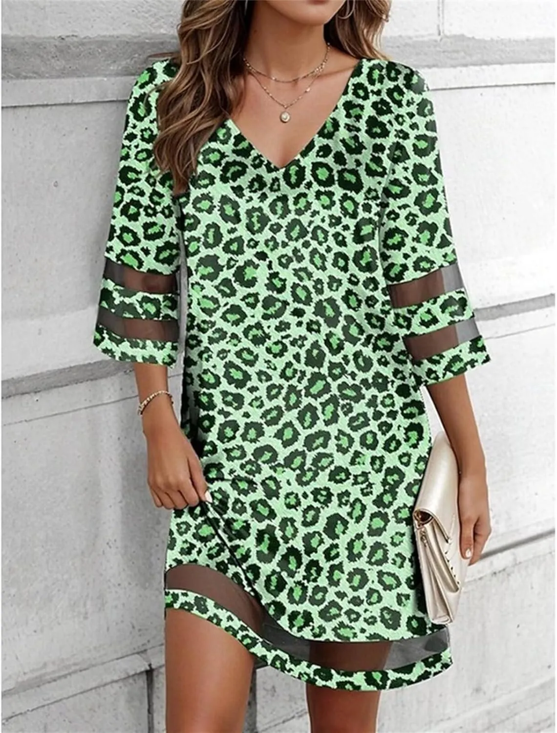 Womens Summer Casual Dresses Floral V Neck Mini Dress Beach Dresses for Women Vacation Going Out Dresses Plus Size