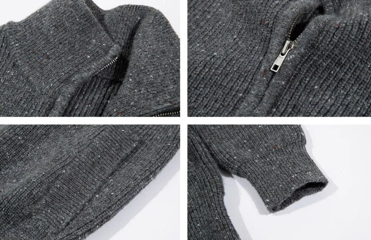 WOOL BLEND KNIT ZIP JACKET /   N4619