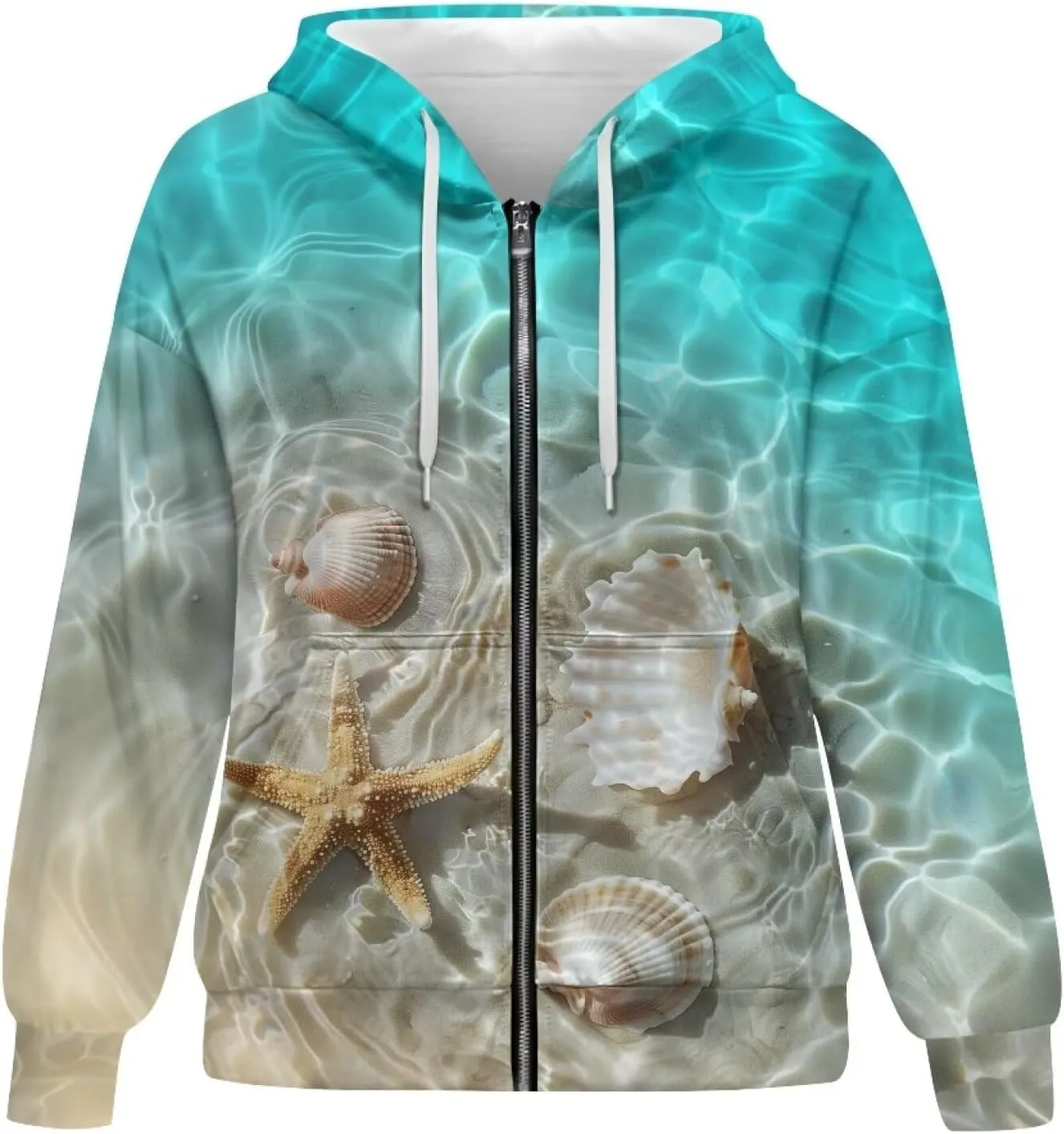 Xoenoiee Women Oversized Hoodies Full Zip Sweatshirts Soft Hooded Jacket with Pocket Fall Winter Long Sleeve Y2K Hoodie