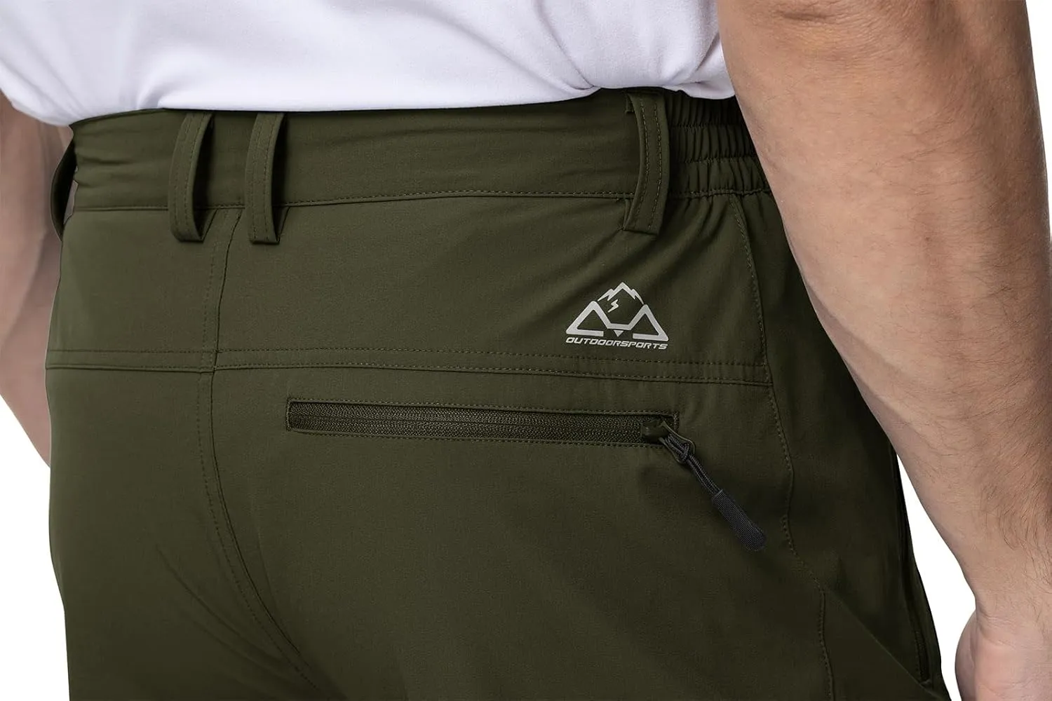 YSENTO Men's Cargo Hiking Pants Lightweight 5 Zipper Pockets Stretch Quick Dry Camping Fishing Travel Pants